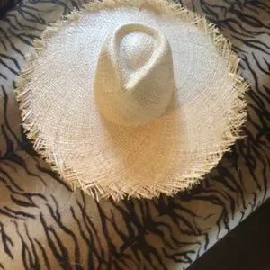 RARE!  Wyeth frayed edge straw hat Catalina Frayed Straw Hat | Brunna.Co | Wolf & Badger main image 3